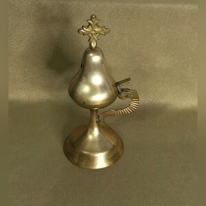 Antique Hand Crafted Brass Religious Hinged Lid Incense Burner - B111